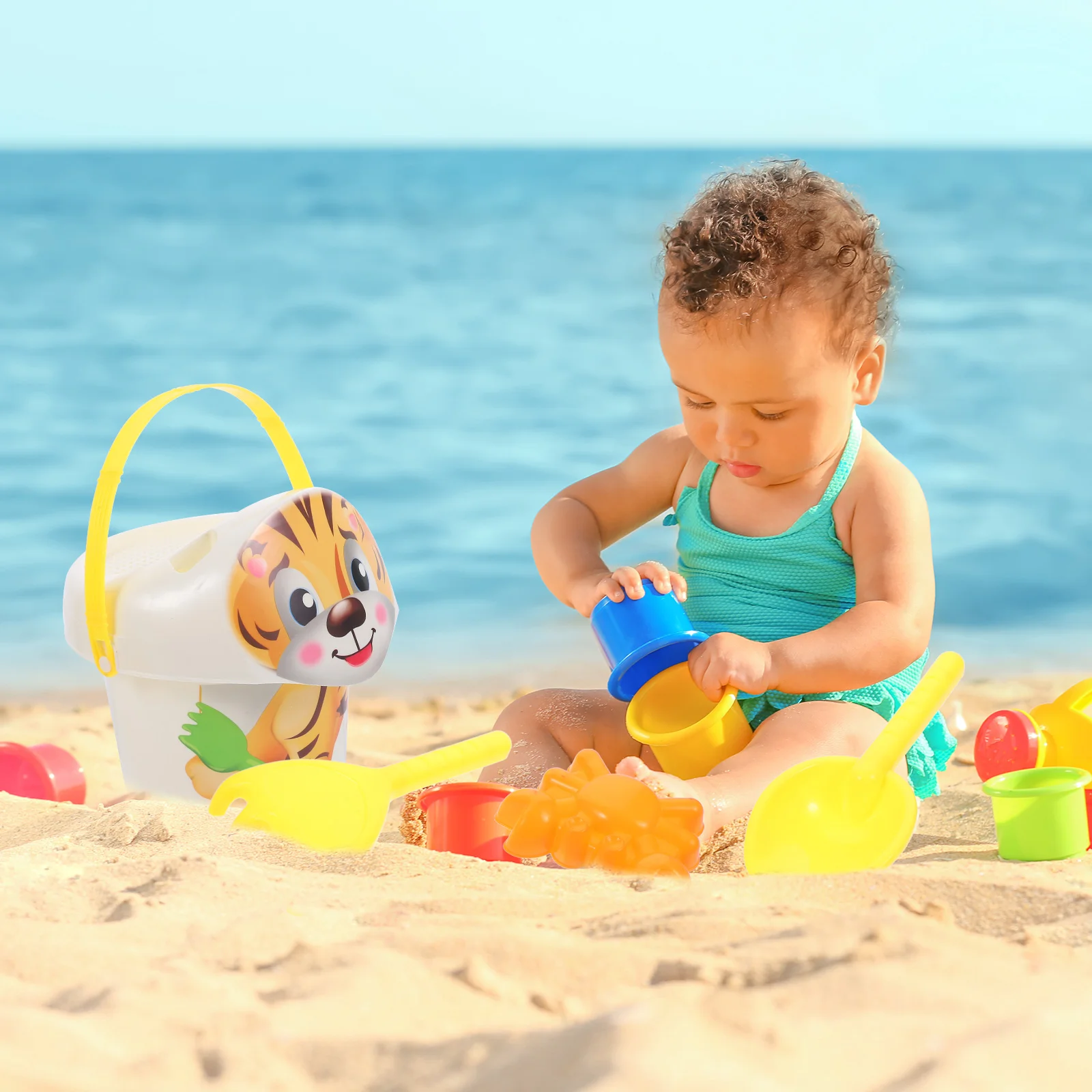 Jouet de plage résistant aux hautes températures, jouets pour enfants, Kit d'outils de seau en plastique