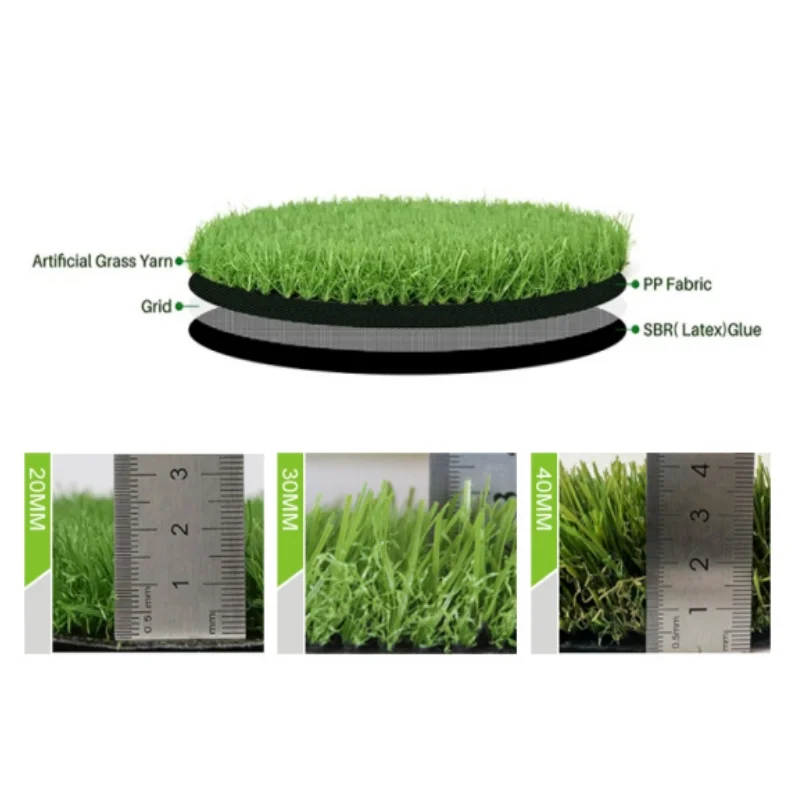 High Quality Artificial Lawn Carpet Garden, Balcony, Courtyard, Pet Mat, Wedding Artificial Lawn Landscape Grass 2mx10m