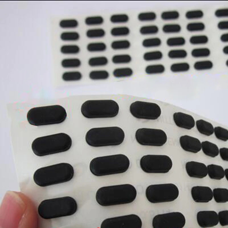 10pcs Width 10-20mm Length 17~160mm Anti-slip Self Adhesive Silicone Rubber Oval Mat Cabinet Equipment Feet Pad Floor Protectors