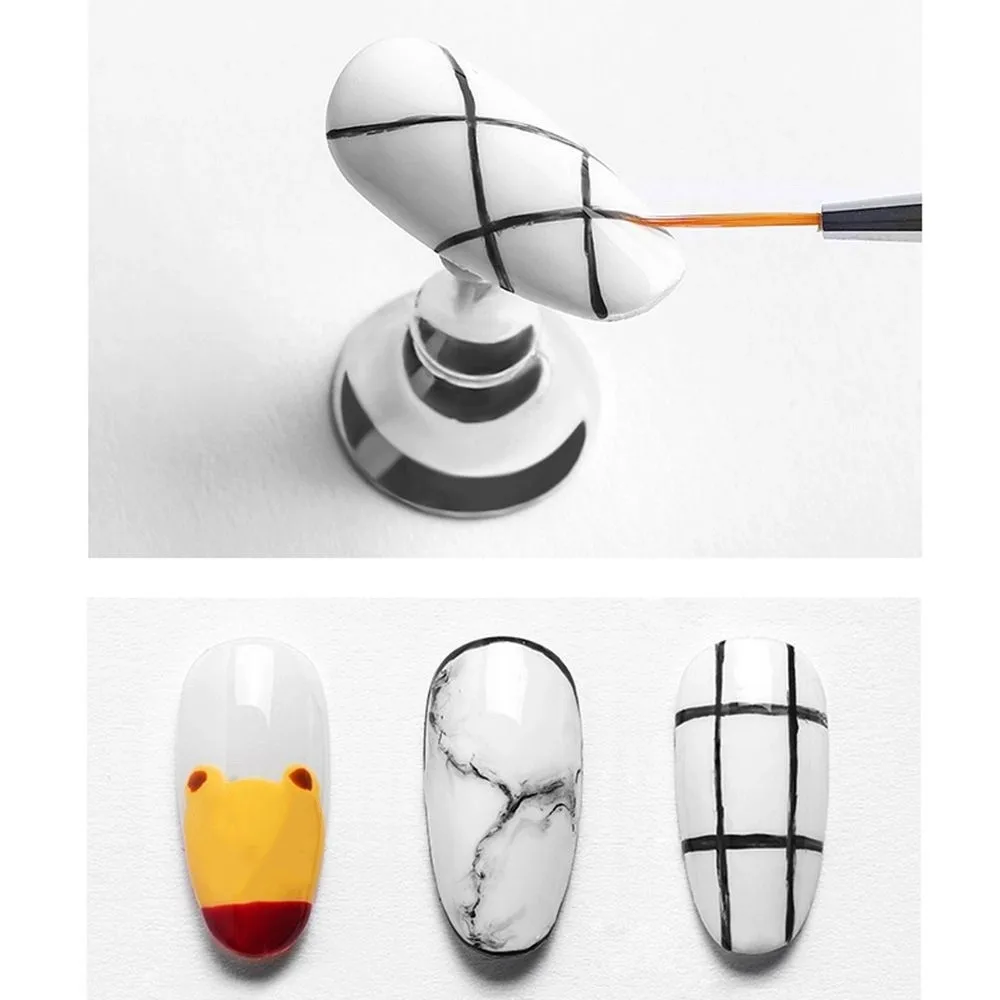 Pintura de líneas de rayas, bolígrafo de manicura de dibujo de líneas finas, bolígrafo de Gel UV, delineador, pincel de dibujo, bolígrafo para decoración de uñas, juego de pinceles para delineador de uñas