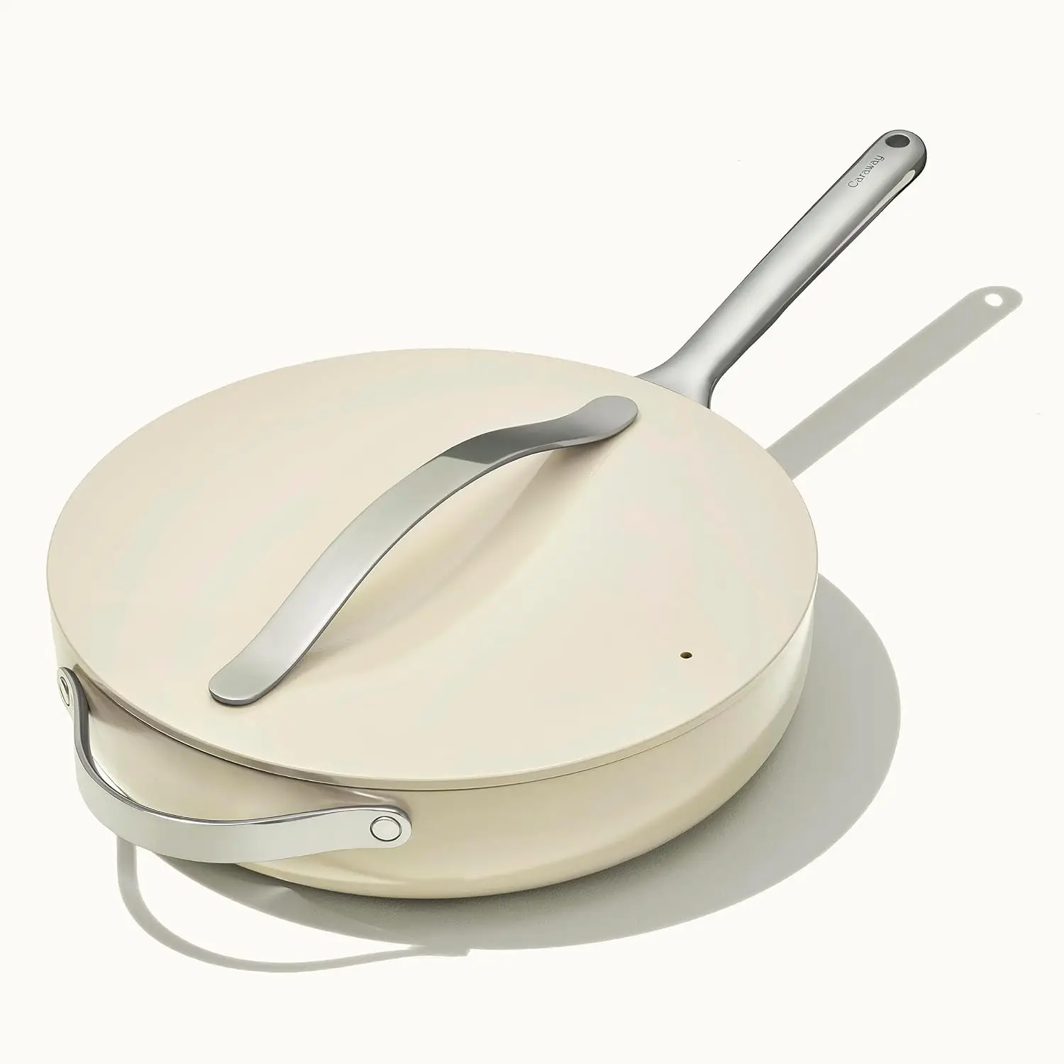 

Nonstick Ceramic Sauté Pan with Lid (4.5 qt, 12") - Non Toxic, PTFE & PFOA Free - Oven Safe & Compatible with All Stovetops
