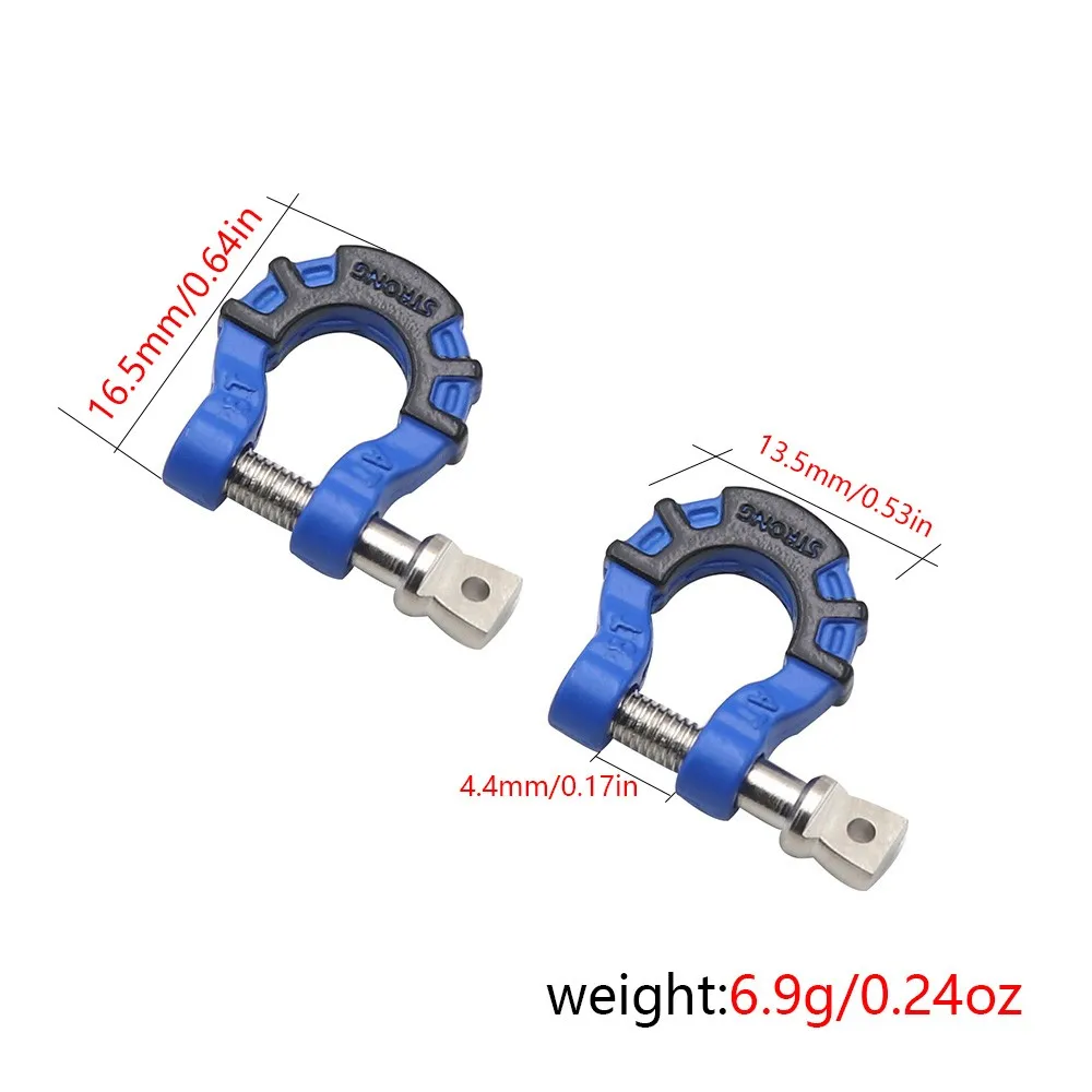 Metall Vorne Hinten Stoßstange Anhänger Haken Hitch Rettungs Abschleppschäkel Für 1/10 Rc Crawler Auto Traxxas Trx4 Trx6 Axial Scx10 D90 Yikong – Detail 3