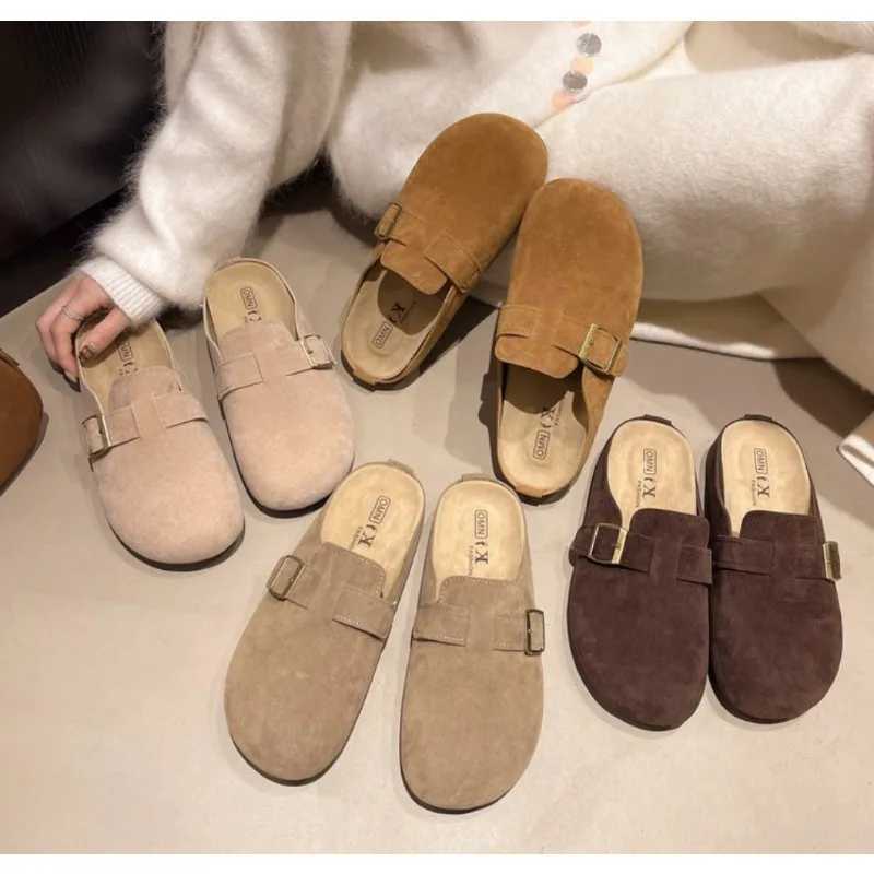 2025 Retro Suede Clogs for Women Clogs Soft Footbed Mules Slipper Comfort Potato Shoes with Arch Support Beach Sandal irl