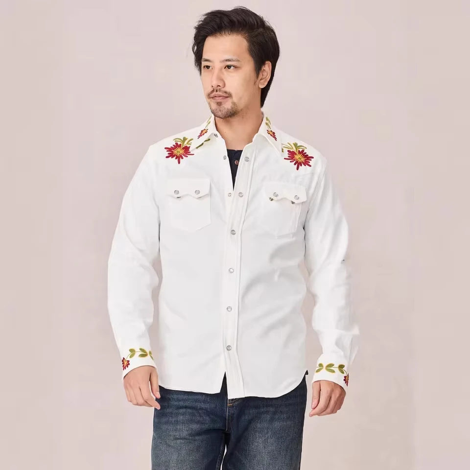 

2025 New Fashion Vintage Men's Casual Trendy Simple Basic Daily Turn-down Collar Long Sleeve Single-breasted Shirts Male Clothes