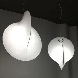 Overlap Pendant lamp japanese silk ball hanging white Lamps for Living Room Bedroom Design Simple Bedside kitchen island light