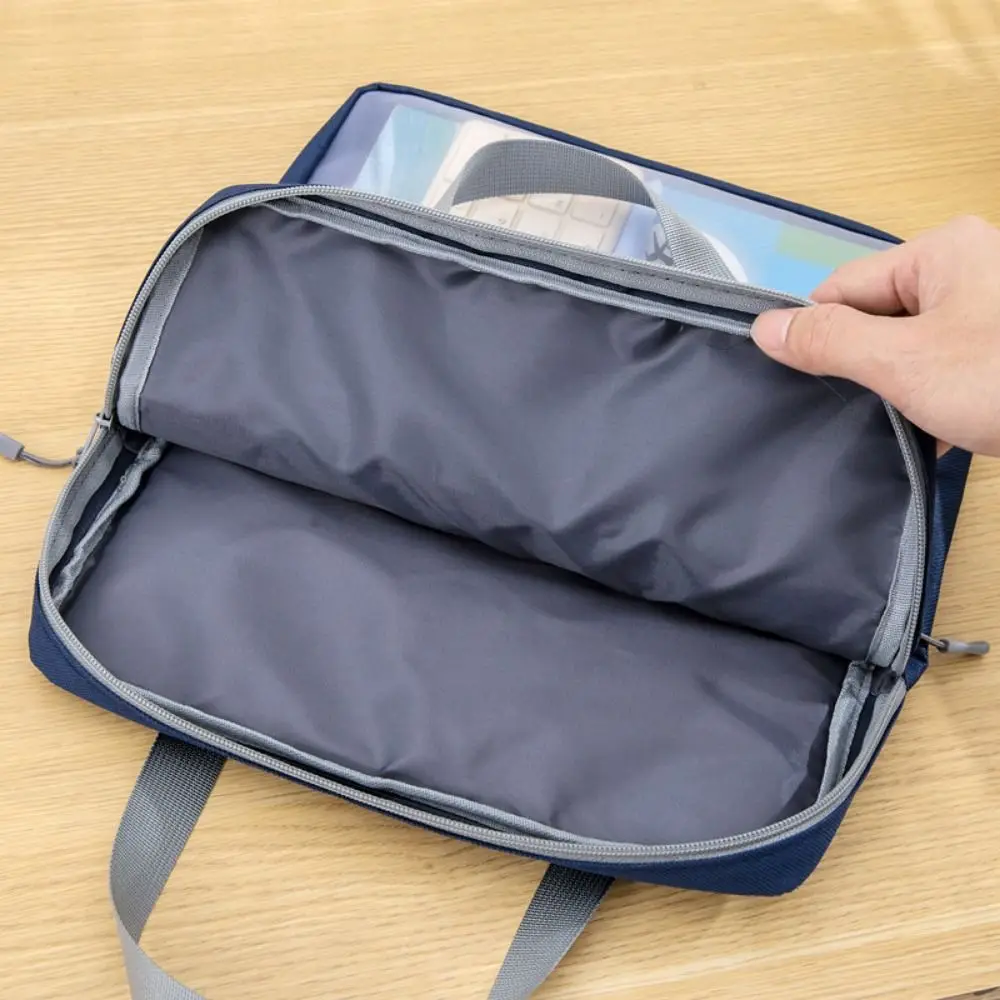 

Portable Book Storage Bag Waterproof Handheld A4 File Organizer Large Capacity Dustproof Art Storage Bag Back To School