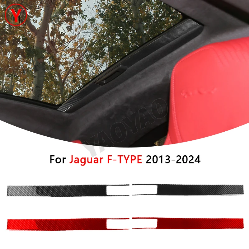 

Real Carbon Fiber Window Shade Handle Sticker Cover Car Accessories Exterior Decorative For Jaguar F-Type 2013 -2024