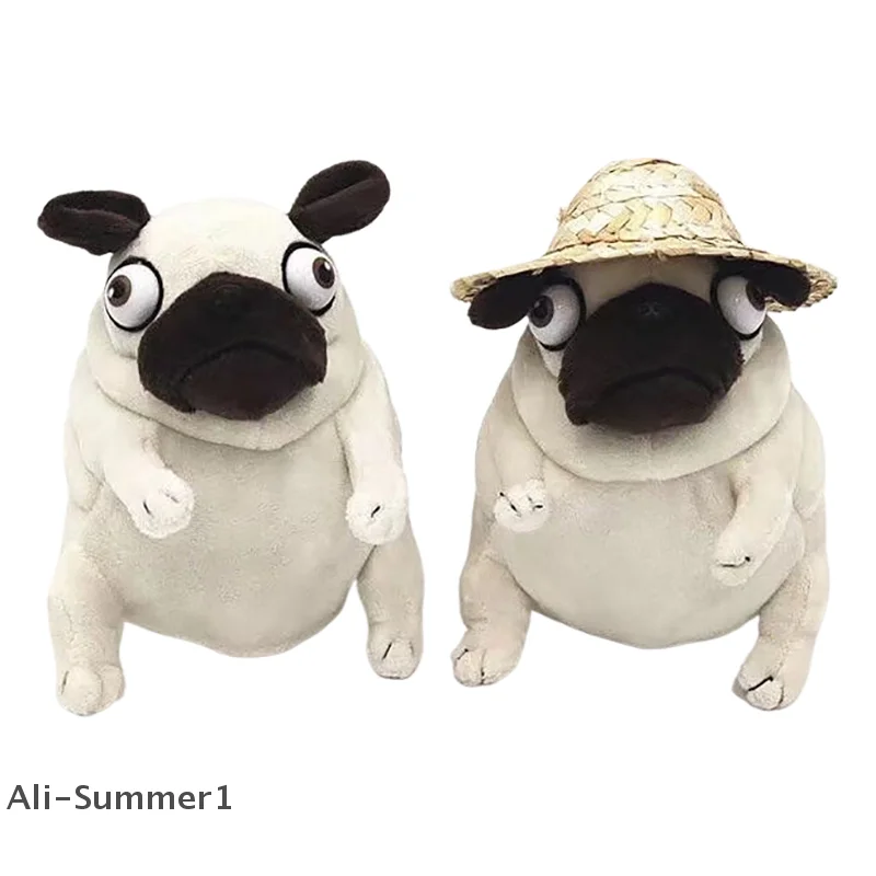 【E】Kawaii Plüschtiere 10/14CM Hässlicher und süßer Sandhund sitzender Mops Hundespielzeug Stoffpuppen für Kinder Kinder Geburtstagsgeschenk