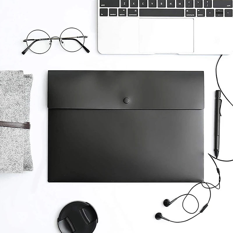 5 مجلد مجلد جيب البلاستيك ملف مسطح رسالة منظم مع إغلاق المفاجئة A4 حجم الرسالة