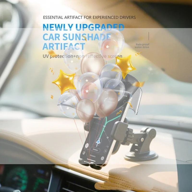 Sun Hat Style Phone Mount Sun Shade Rainproof Universal For Extended Sun Visor Adjustable Creative Riding Gear Outdoor