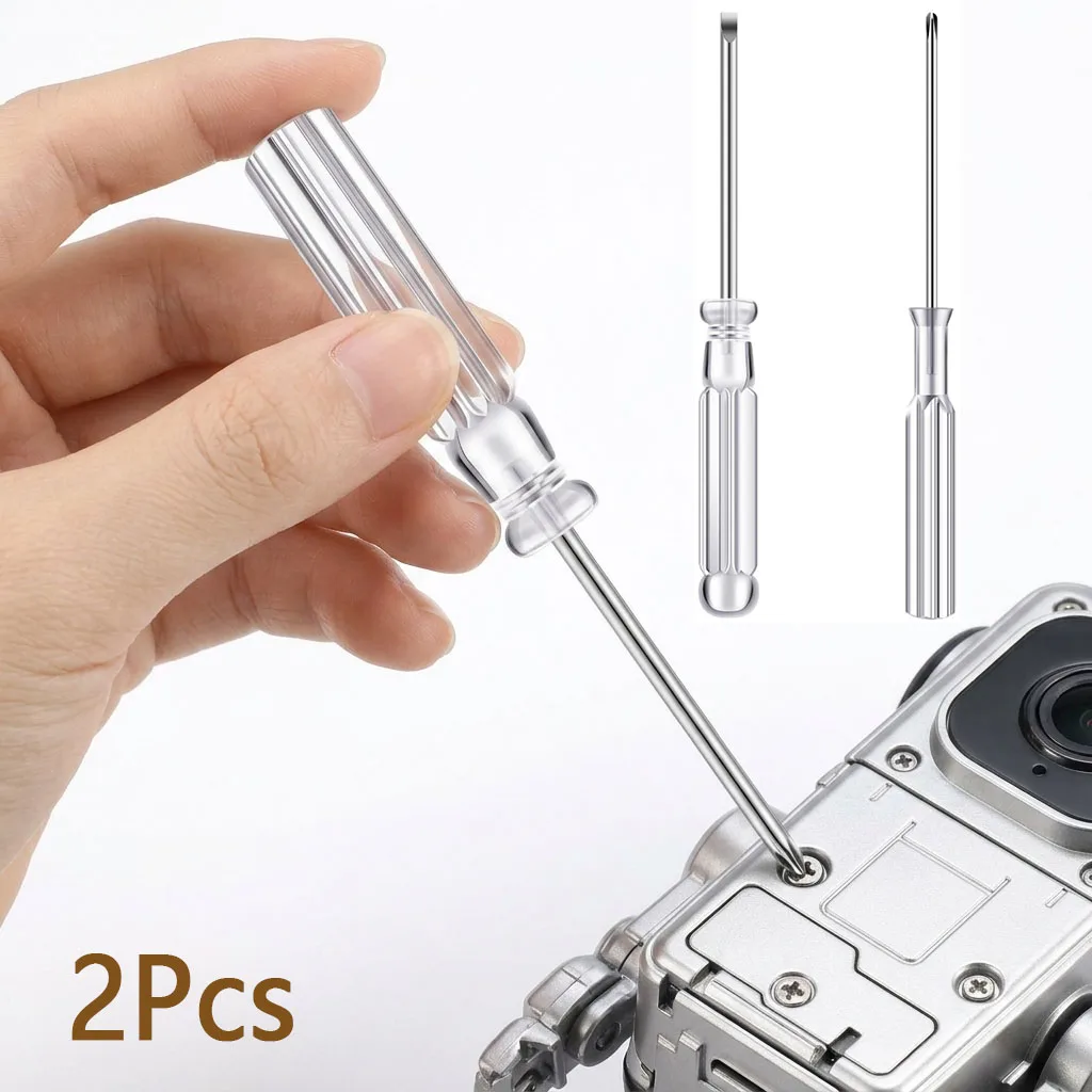 2Pcs Mini Cross Screwdriver Flat Head Phillips Slotted Screw Driver DIY Home Small Manual Precision Home Appliances Repair Tool