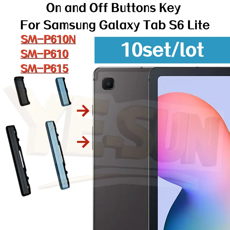 

5/10set On and Off Buttons For Samsung Galaxy Tab S6 Lite SM-P610N SM-P615 SM-P610 Side Volume Buttons On and Off Buttons Key