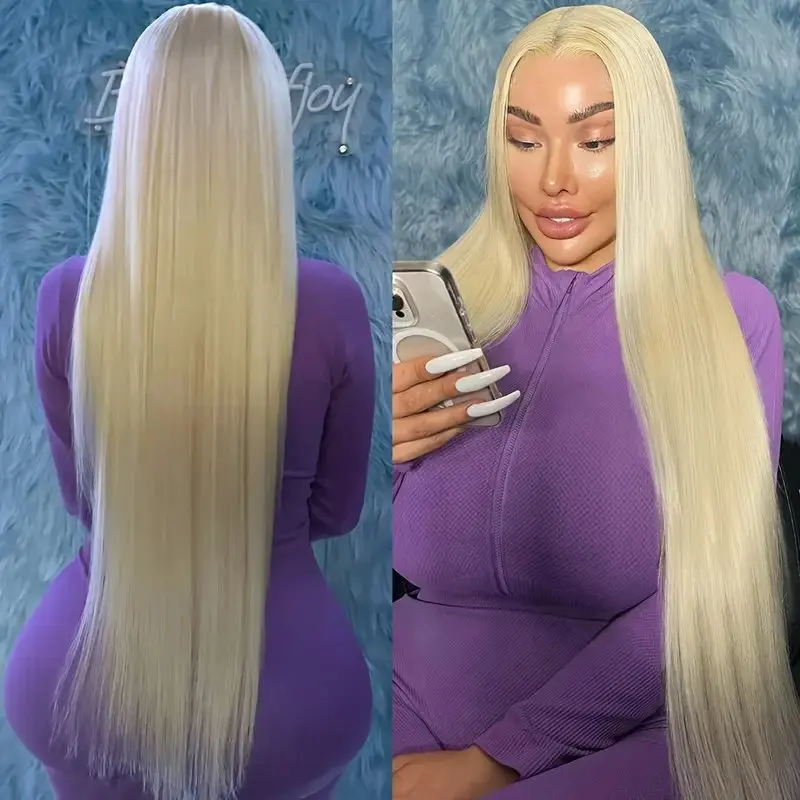 

YKB HD 613 Honey Blonde Colored Straight 13x6 Transparent Lace Frontal Wig 30 40 Inch 13x4 Lace Front Human Hair Wigs For Women