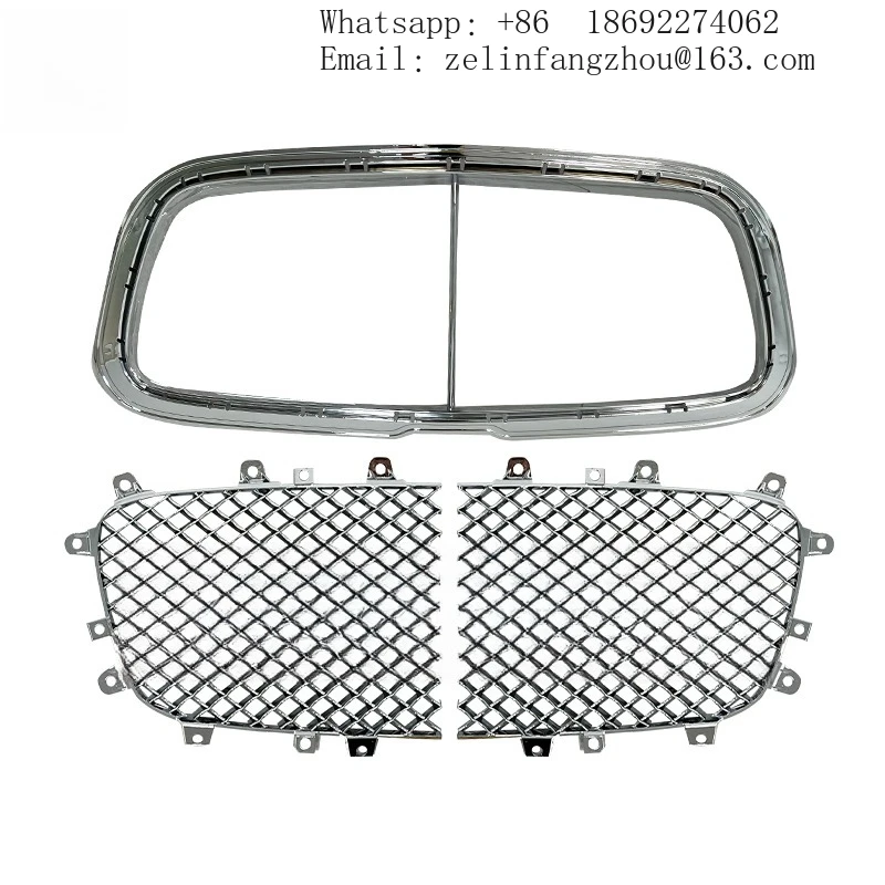 

Old Style Brand New Front Grilles Chrome Trim Frame Grille Mesh Grill Vent For Bentley Flying Spur 2006 4W0853667 4W0 853 667