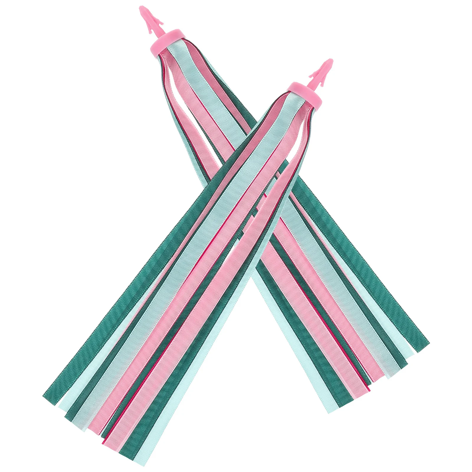 1Pair Bike Handlebar Streamers Decorative Tassel Ribbons Durable Plastic Polyester Bike Bicycle Scooter Accessories Colorful