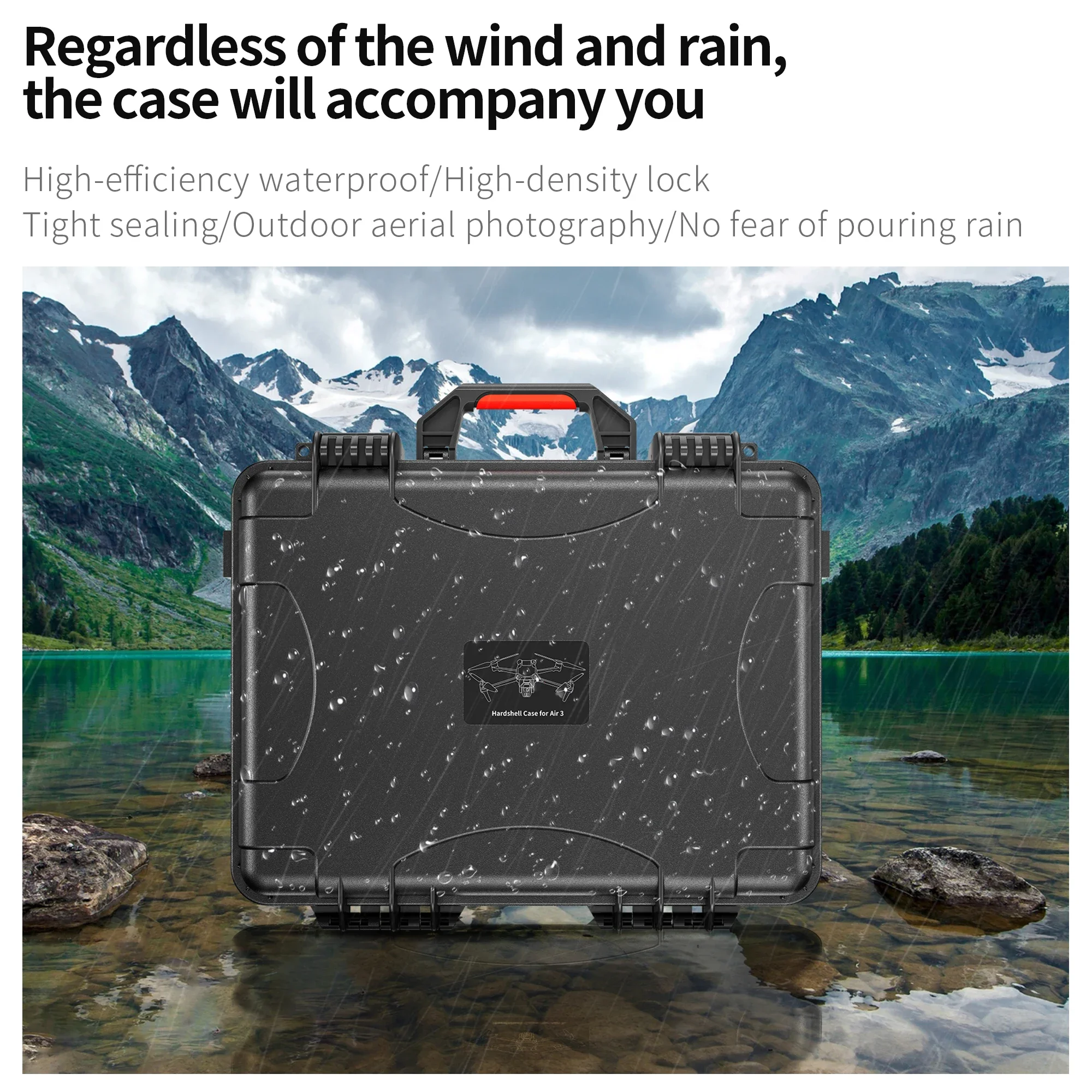 STARTRC DJI Air 3 Accessories Hard Carrying Case Waterproof Storage Box Portable Suitcase with DJI RC 2/RC-N2 Remote Controller