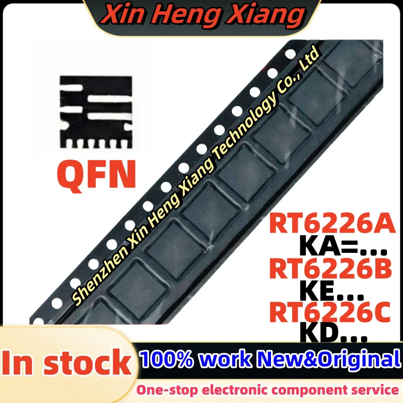 

(5pcs)RT6226A RT6226 RT6226AGQUF KA= RT6226B RT6226BGQUF KE= RT6226C RT6226CGQUF KD= QFN-12 Chipset