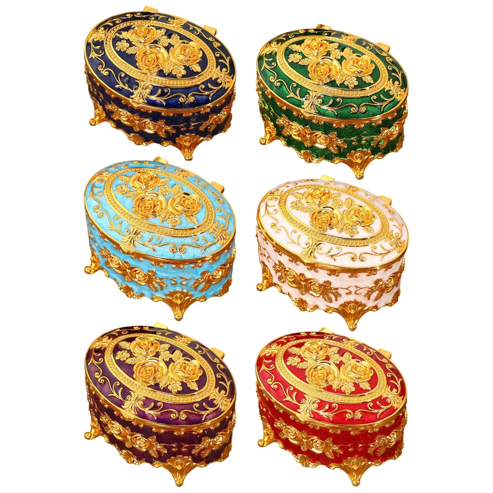 

Шкатулка для драгоценностей в винтажном стиле, эмалированная шкатулка для драгоценностей, декор, декоративная шкатулка с сокровищами, брелок
