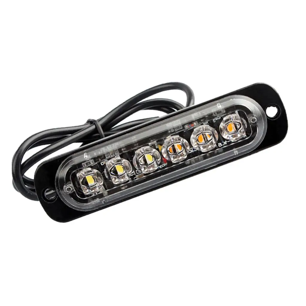 Vehicle LED Strobe Flash Light Slim Aluminum IPX4 Waterproof 17 Patterns Beacon for Car Truck SUV Van
