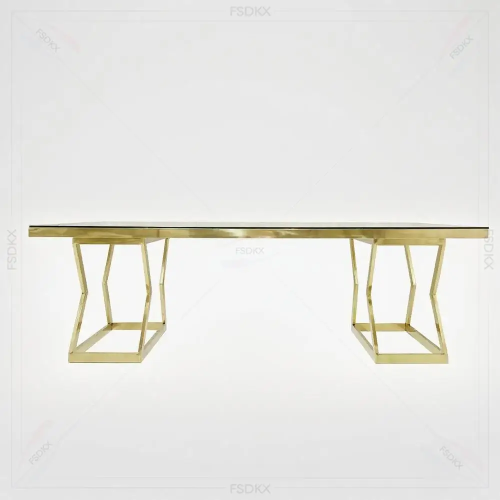 Popular Hot Sale Wedding Table Stainless Steel Frame Wedding Decoration Table Set for Hotel Events Banquet