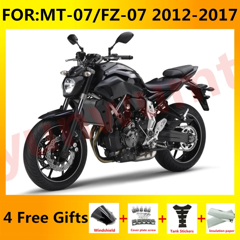 

New ABS Motorcycle Whole Fairings Kit fit for MT-07 MT 07 FZ-07 FZ 2012 2013 2014 2015 2016 2017 Bodywork fairing set black