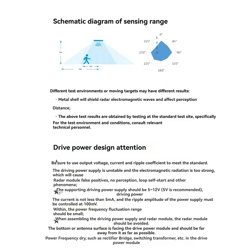 A23F-LD1040 10G Radarsensormodule Micro-Motion Intelligente perceptiesensor met laag vermogen