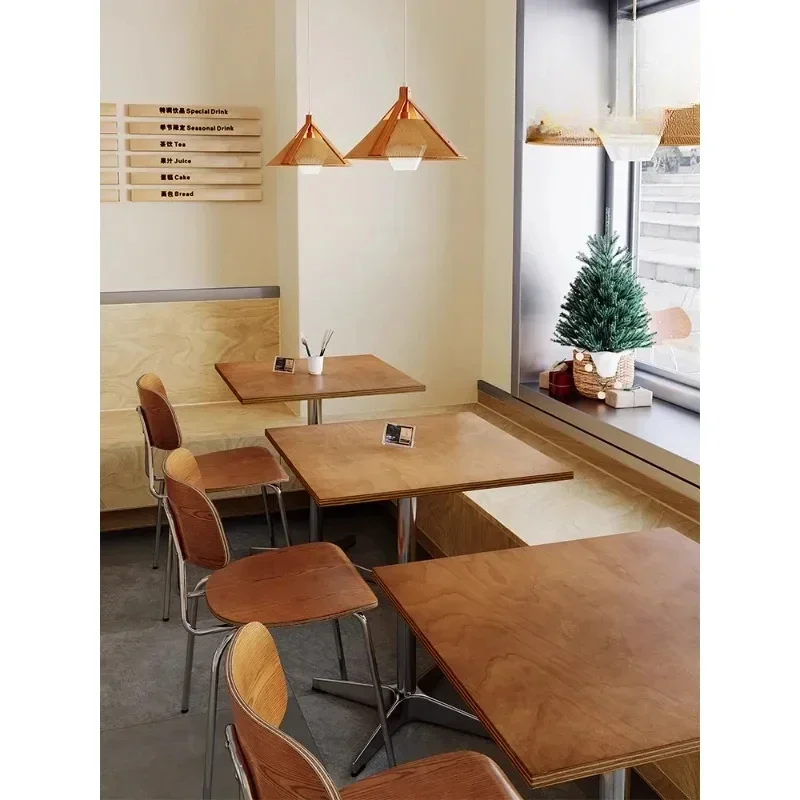

Vintage coffee ocean board table milk coffee shop square table dessert baking cake dining table and chair com