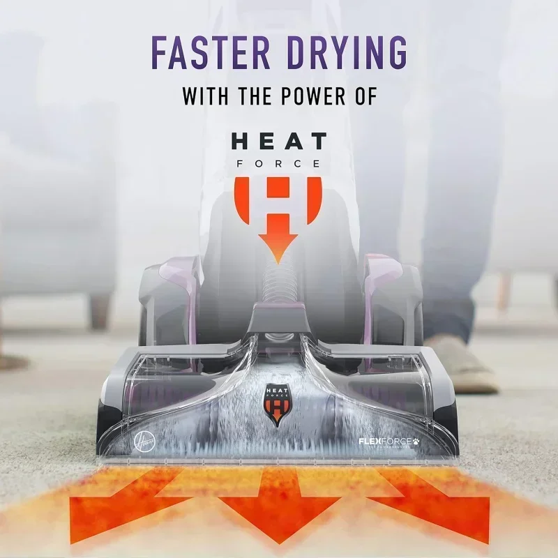 DD2Hoovver SmartWash Автоматический очиститель ковров для домашних животных с палочкой для удаления пятен, шампунем для домашних животных, FH53000PC, фиолетовый