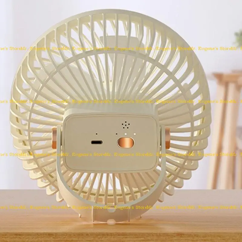 D08B 6.9'' Multi-function Remote Control Timing Hanging Fan with Hook+Lamp 2000mAh Small Ceiling Fan USB Charging for Kids