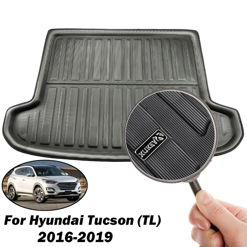 Cargo Boot Liner Tray For Hyundai Tucson TL 2015 2016 2017 2018 2019 Boot Cargo Liner Tray Rear Trunk Floor Mat Carpet Mud Pad