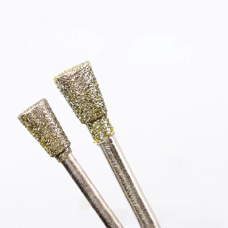 Tête de meulage diamantée à tige inversée, fraises ezoid, assemblage inversé, foret, 4mm, 6mm