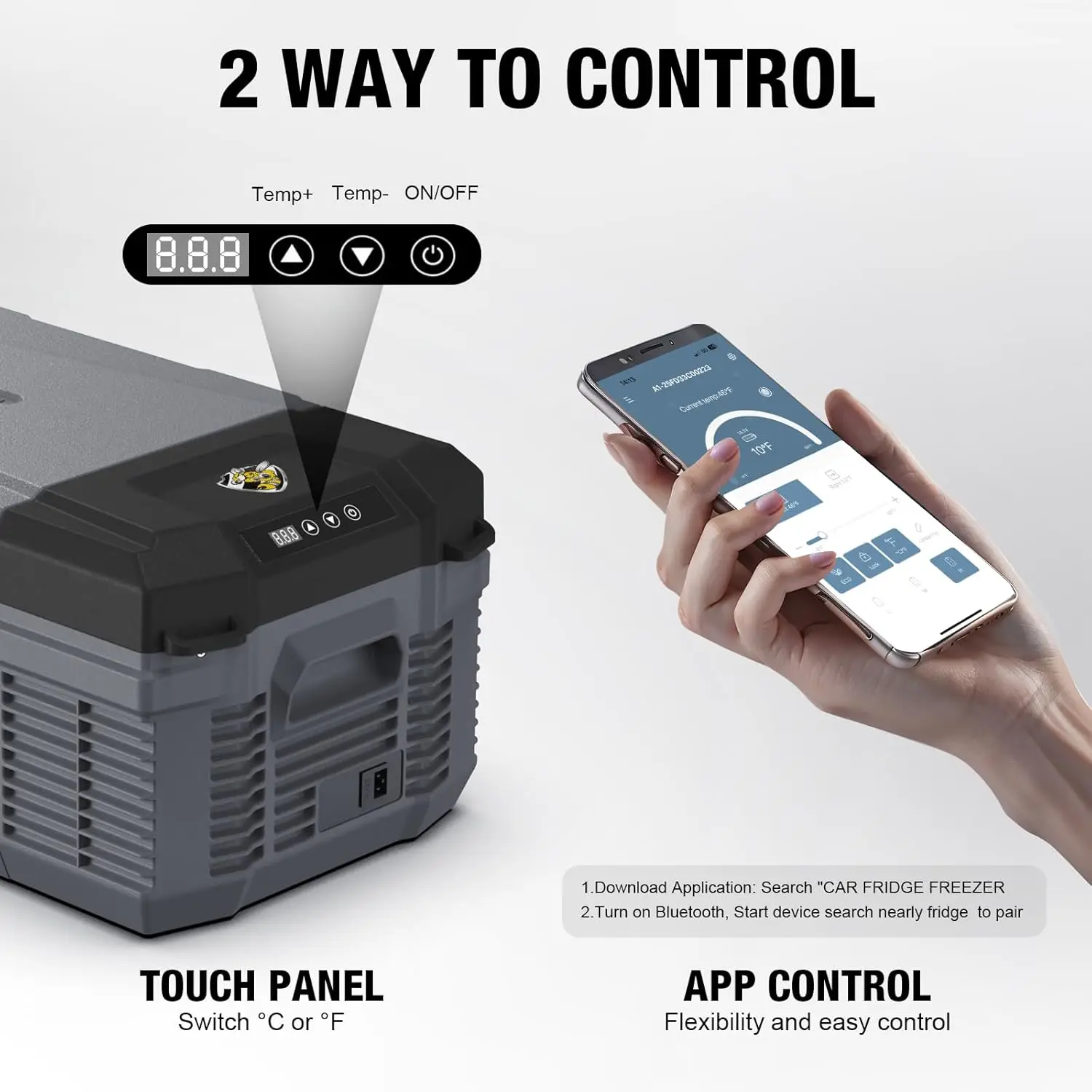 

12 Volt Car Refrigerator,16 Quart Electric Cooler, Car Fridge for Outdoor Camping Travel,12V/24V DC 110~240 Volt AC Refrigerator