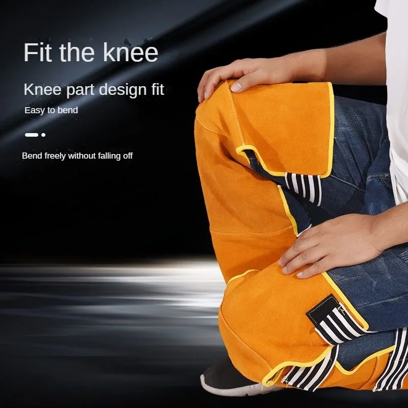 Cowhide Welding Protectors Anti-fire Thermal Insulation Flame Retardant Welder Leg Protection Foot Safety Shields Cowskin Covers