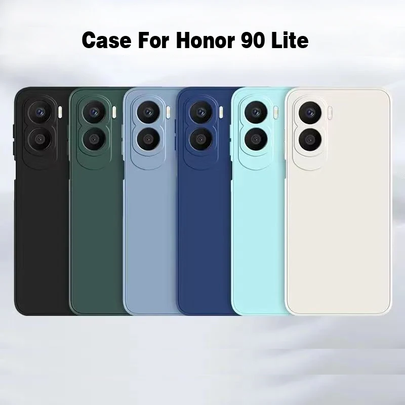 For Honor 90 Lite Protective Case For Honor90 Lite Cover Funda Shell Coque Soft Liquid Silicone Phone Bumper for Honor 90 Lite