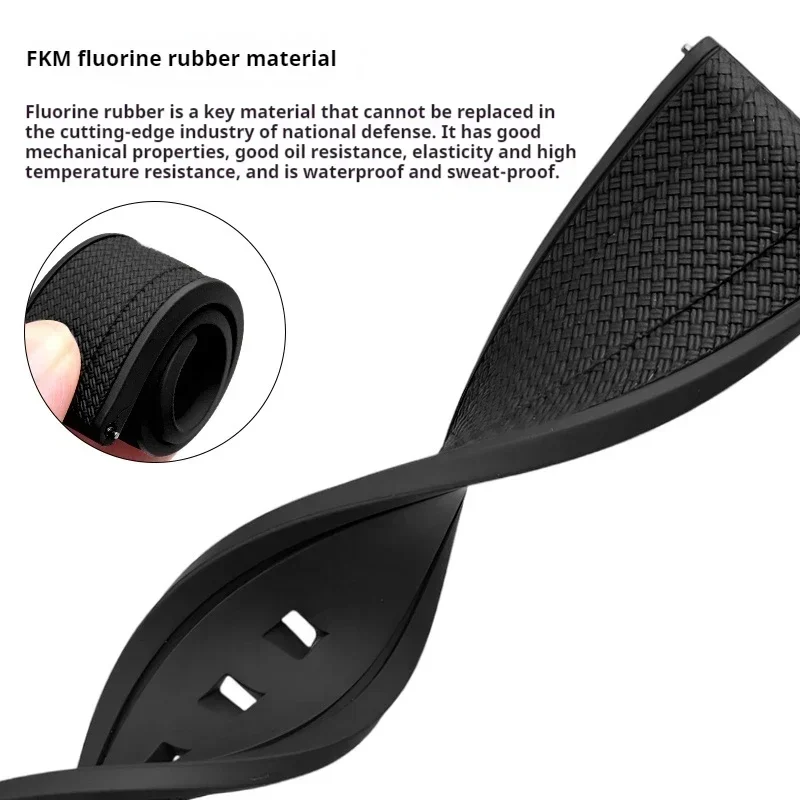 스와치 티쏘 오메가 플루오로 러버 스트랩 퀵 릴리즈 업그레이드 FKM 스포츠 방수 남녀 공용 시계줄 20mm 22mm