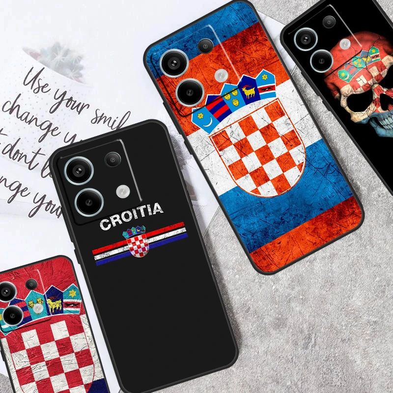 Croatia flag Case For Xiaomi Redmi Note 13 Pro 11 10 9 12 Pro 9S 10S 11S 12S Redmi 9C 10C 12C 13C Cover