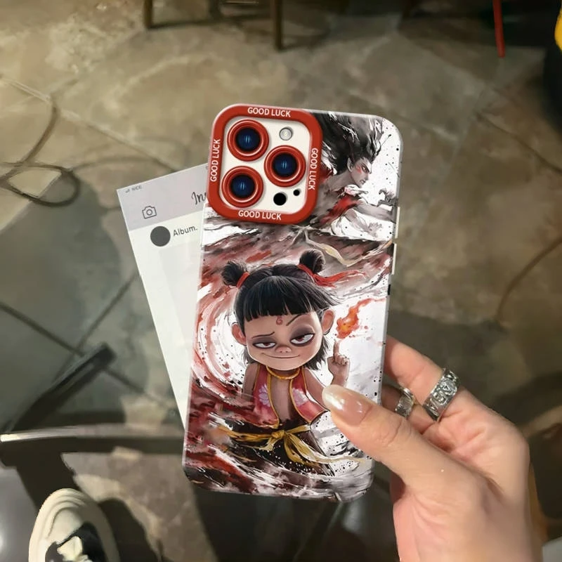 Hot Selling 2025 Nezha2 Movie Series Animation Peripheral Popular Full Range Silicone Cases For Iphone Birthday Fashion Gifts