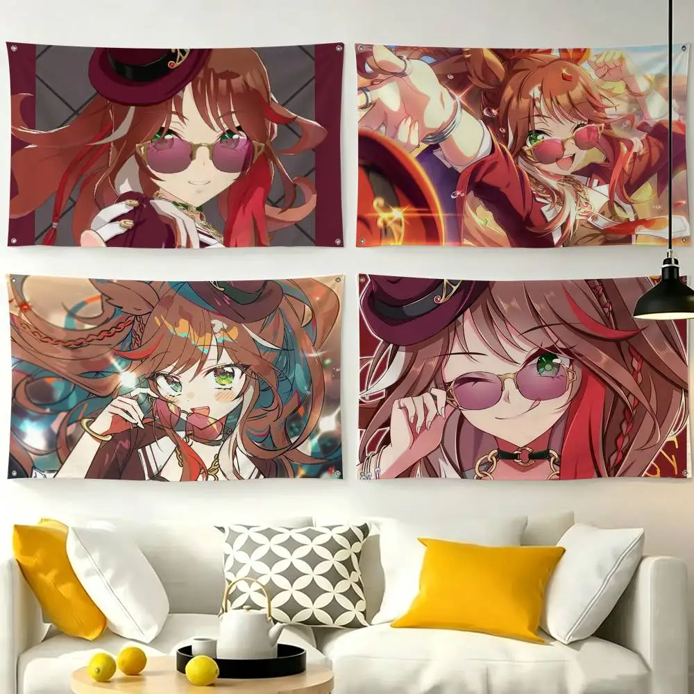 Forever young Umamusume  Flags Wall Hanging Tapestry Outdoor Garage Room Decorative flag Background Blanket