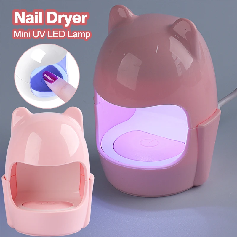 

Nail Lamp 6w mini Nail dryer white pink uv LED lamp Portable Single Finger Gel Polish Cabin Curing Manicure Machine