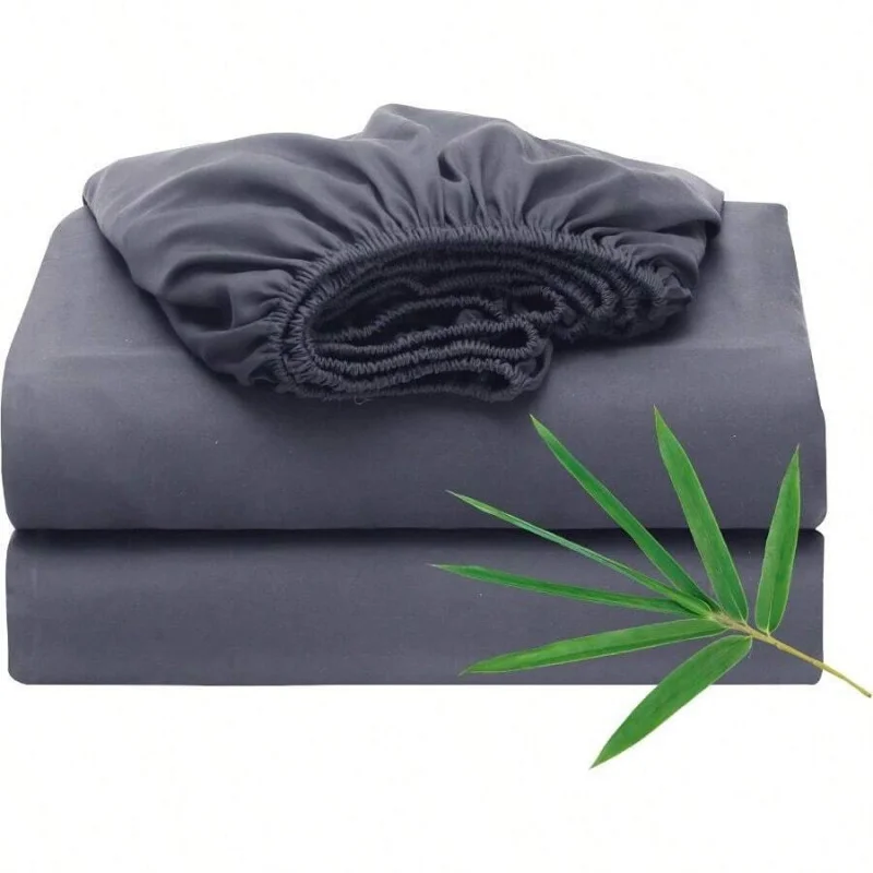 2 Pack Bamboo Viscose Cooling Fitted Sheet Queen Size Only 400 Thread Count 16 Deep Pocket Cooling Bottom Sheets