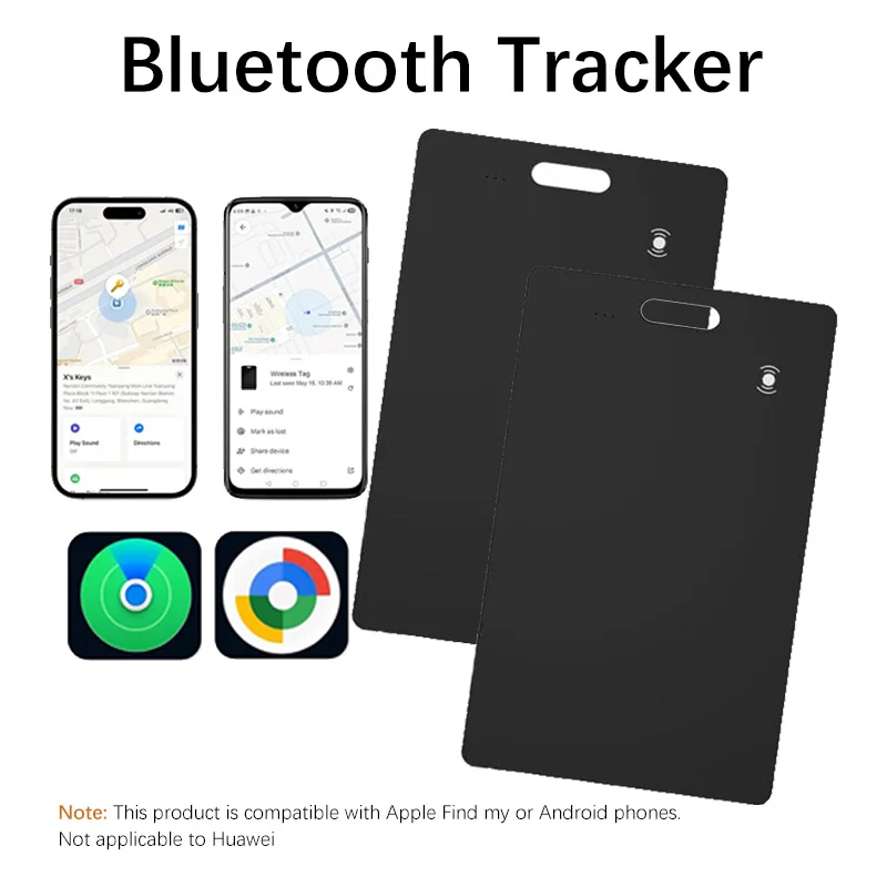 

Тонкий кошелек-трекер для смарт-карт для iOS и Android, водонепроницаемый Bluetooth-поиск предметов, тонкое умное отслеживание для багажного паспорта