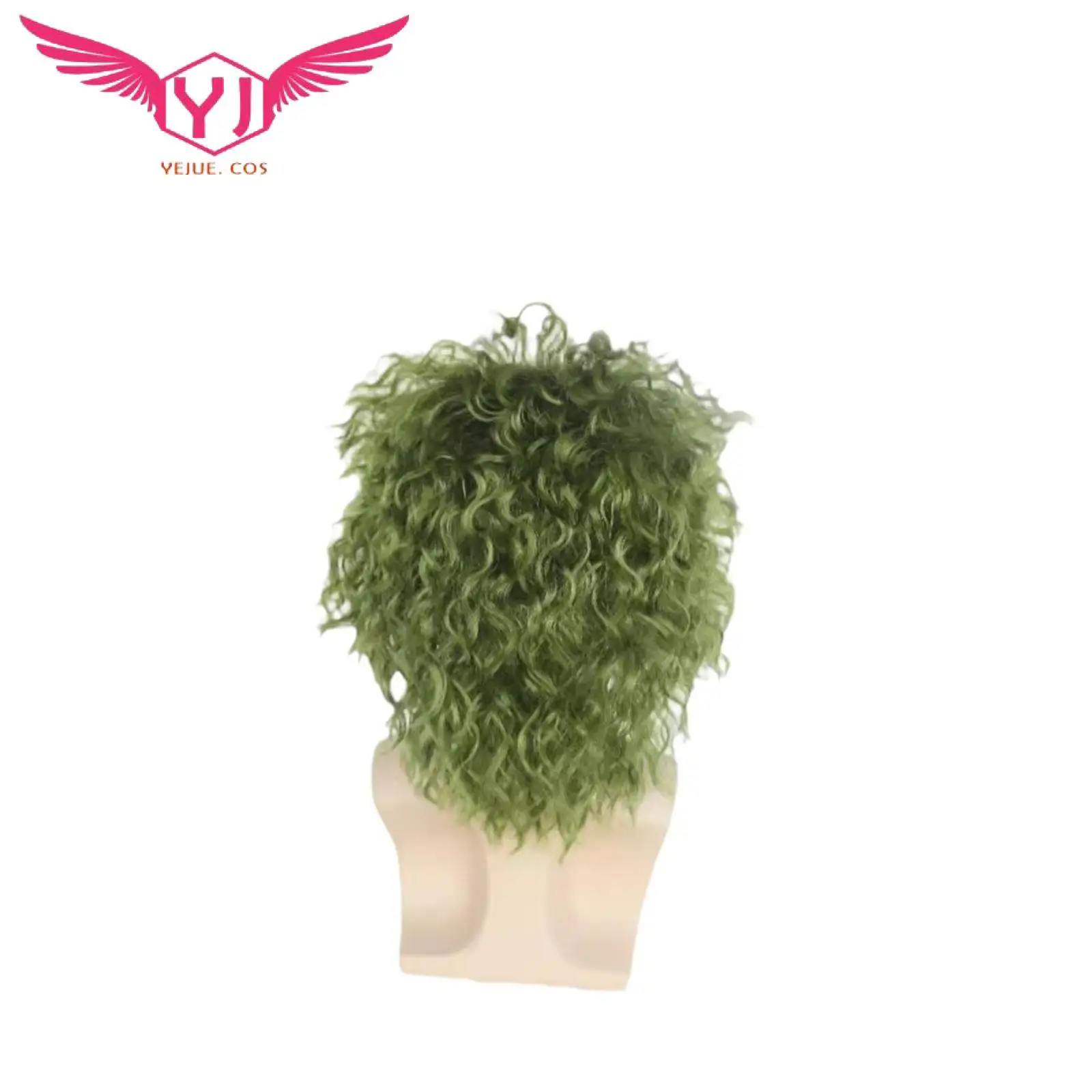 Ondulado Half Ball Peruca Cosplay para Homens e Mulheres, Receding Hairline, Palhaço Archmage, Michael, Velho, Halloween Party Props