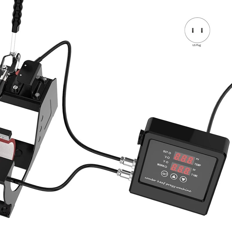 ヒートプレス機用多機能ヒートプレス機コントロールボックスデジタルボックス LED コントローラ T シャツ用米国プラグ