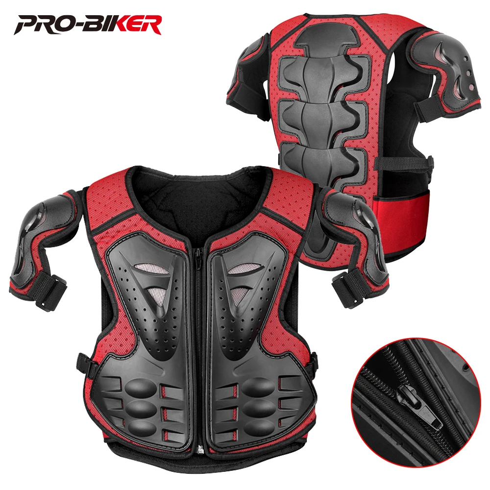 

Moto Armor Children Motorcycle Armor Vest Protection Motocross Body Armor Jacket Riding Protective Gears For Height 110-160CM