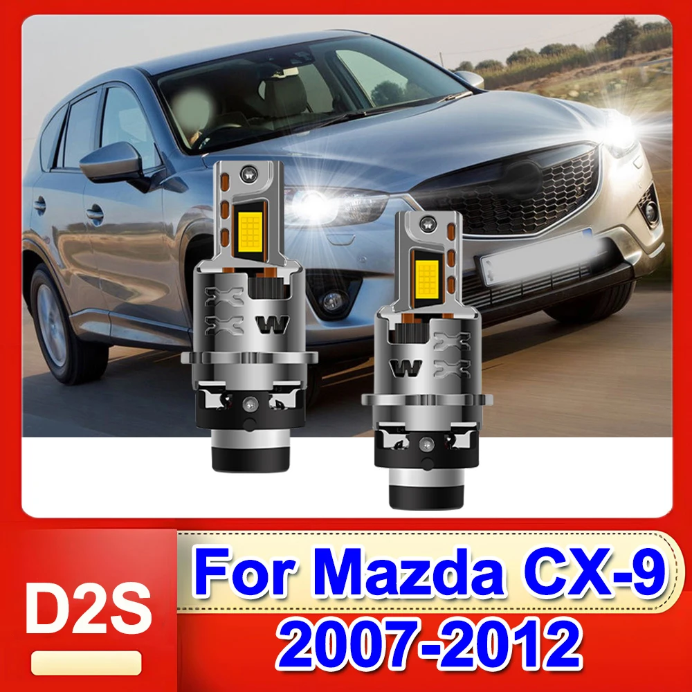 

2PCS D2S D2R LED Headlight Bulbs Kit Replace HID For Mazda CX-9 2007-2012 6000K Bright White Car Light Upgrade