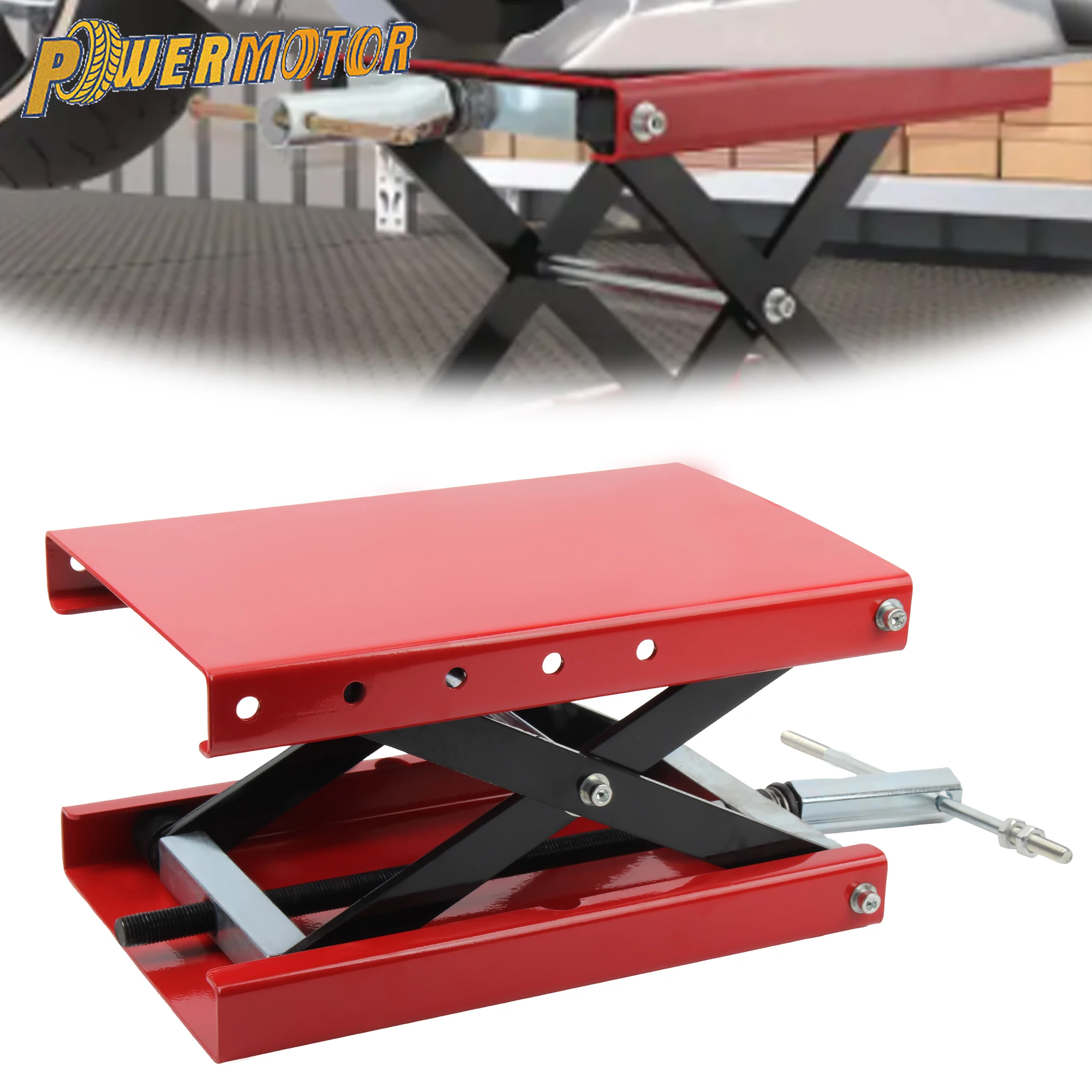 

Motorcycle Jack Repair Stand Adjustable Height Lift 85-340mm Foldable 500kg DirtBike Supermoto Repair Maintenance Tools Parts