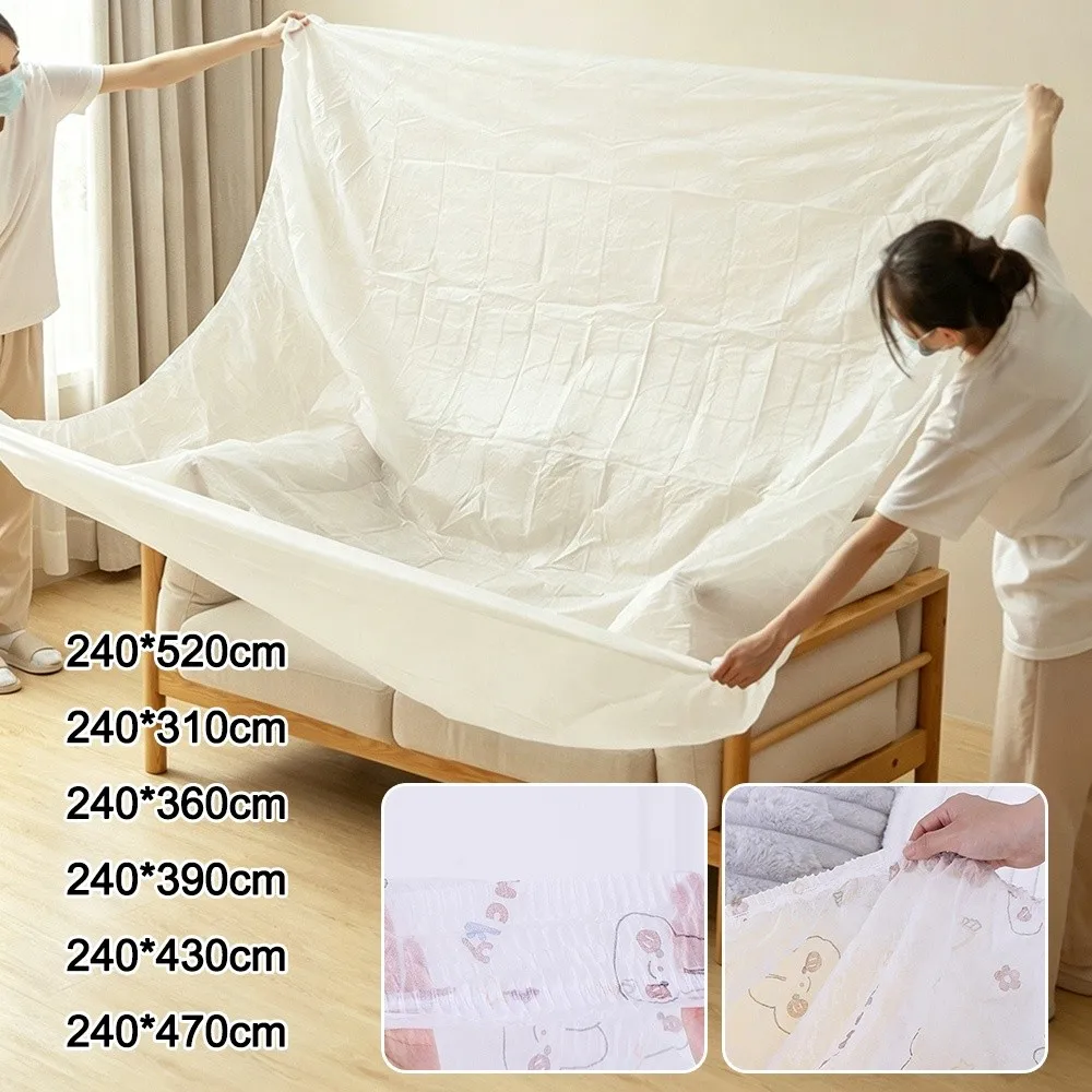 New Elastic Disposable Dust Covers Drawstring All Wrapped Dust-proof Cover Waterproof Large Size Protector Cover Home Renovation