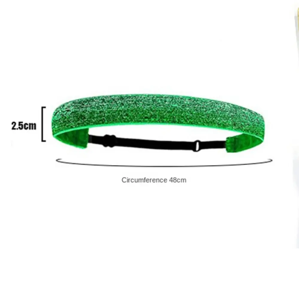 Блестящие повязки для волос, новые эластичные нескользящие спортивные головные повязки, регулируемые аксессуары для волос, блестящие повязки на голову для мужчин и женщин
