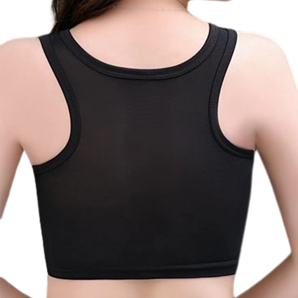 Women Vest Breathable Chest Breast Binder Side Buckle Short Vest Tops Binder Underwear Tank Tops Wireless Chest Wrap Bandage