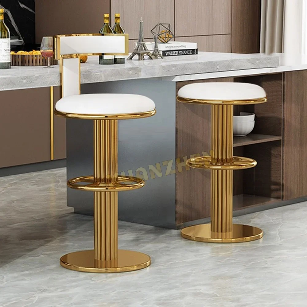 Living Room Furniture Swivel Pool Bar Stools Metal Velvet Leather Retractable Gold Bar Stool Modern Chairs Bar Stools